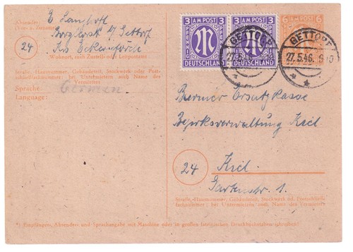 Bizone ganzsachen p - p, 905