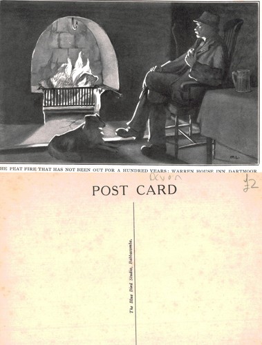 Alte postkarte the peat - alte, fire
